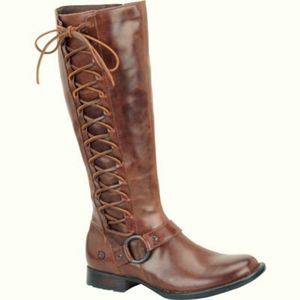 Born Estelle Soft Leather Lace Up Riding Boot